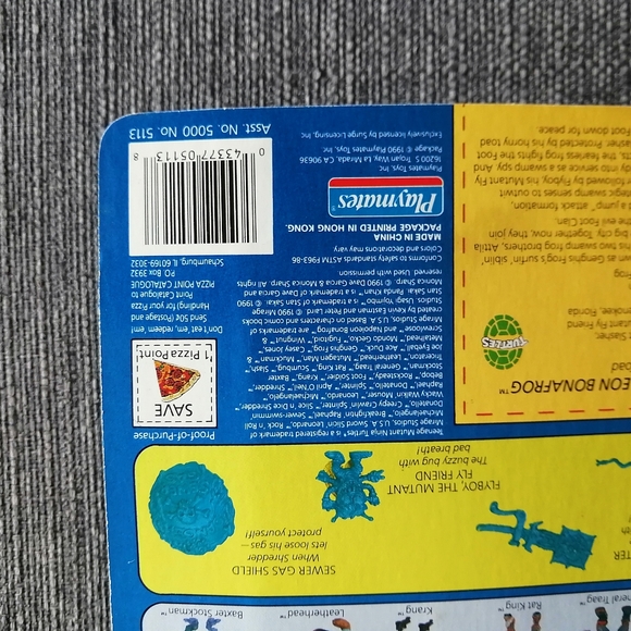 1990 Napoleon Bonafrog Unpunched TMNT Playmates Teenage Mutant Ninja Turtles. - Picture 7 of 11